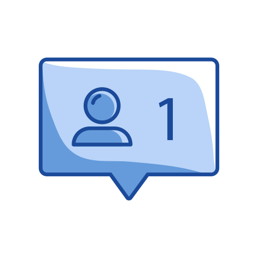 Comment, message, one comment, one message request icon