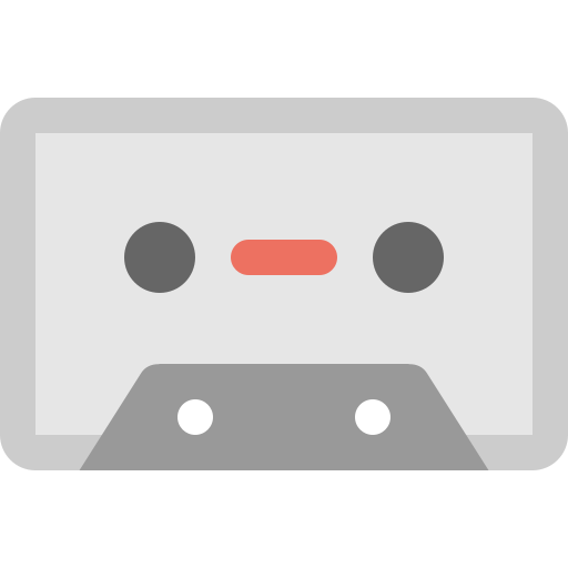 Cassette, record, audio, sound icon