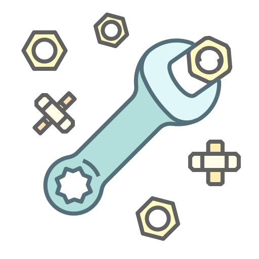 Wrench, repair, service, settings, tool icon