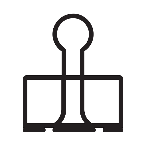 Clip document, tool, binder clip, binder, clip, tools, office icon