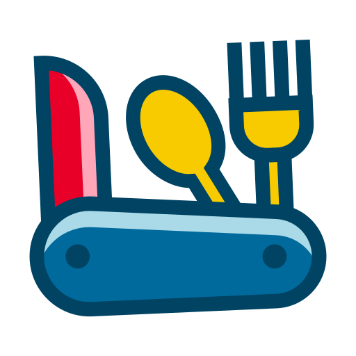 Fork, jungle, knife, spoon, tool icon