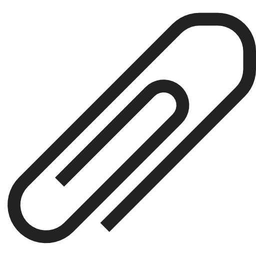 Attachment, clip, paperclip, edit, format, text, tool icon
