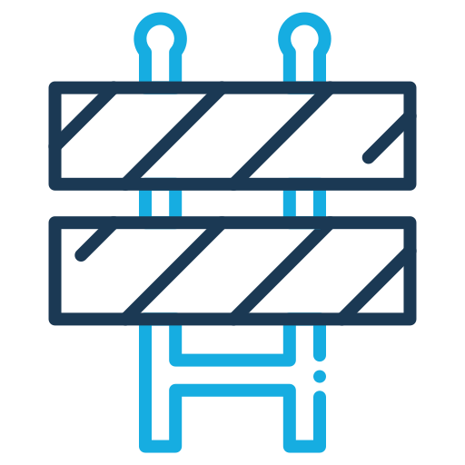 Building, construction, industry, road block icon