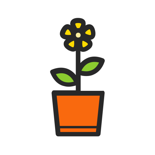 Flower, pot, floral, garden, nature, plant, gardening icon