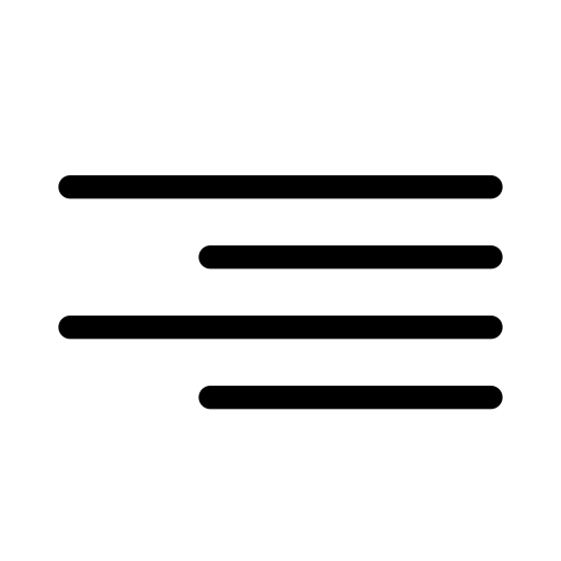Text, align, right, message icon