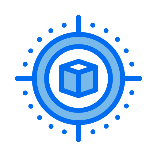 Augmented, cube, reality, target icon