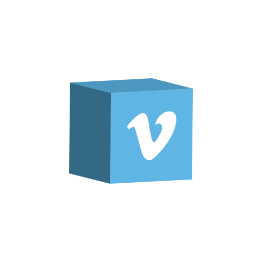 Cube, media, set, social, vimeo icon