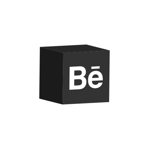 Behance, cube, media, set, social icon
