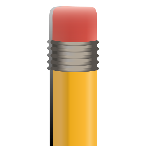 Eraser, pencil, pencil's eraser icon