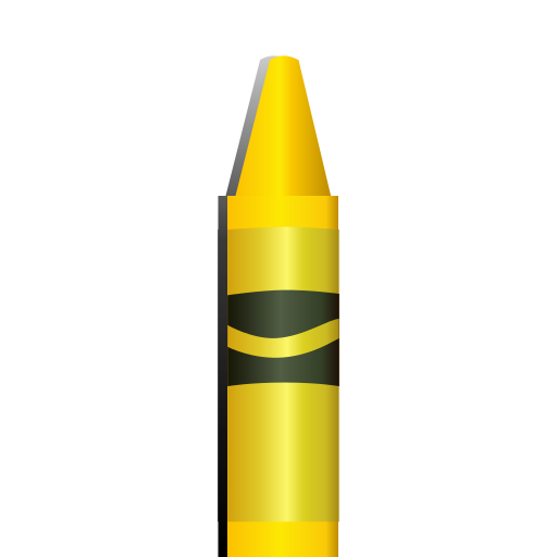 Crayon3, wellow crayon tip, yellow icon