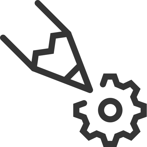 Cog, edit, gear, pencil, wheel, write icon