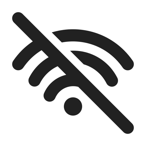 Ic, fluent, wifi, off, filled icon