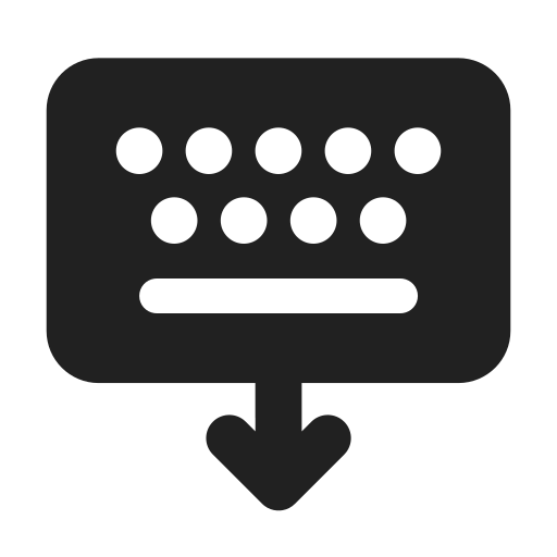 Ic, fluent, keyboard, dock, filled icon