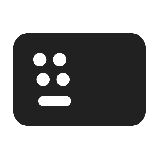 Ic, fluent, keyboard, layout, one, handed, left icon
