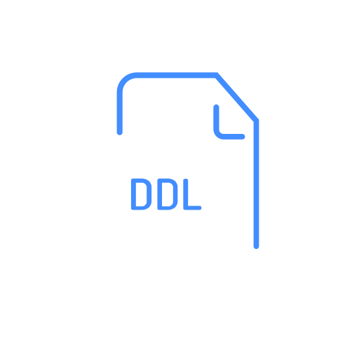 File, extenstion, ddl icon