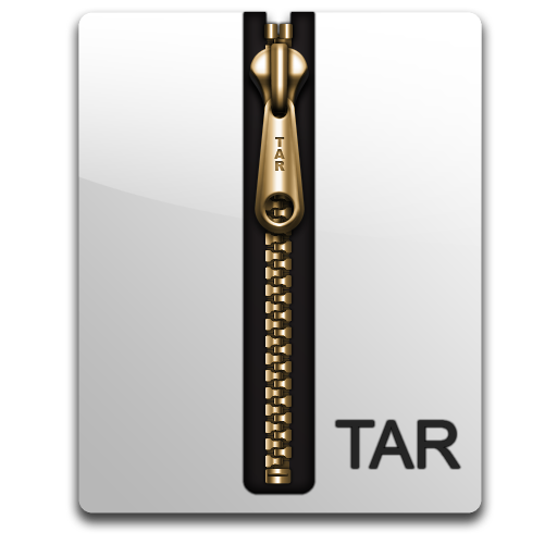Tar, gold, compressed, file icon