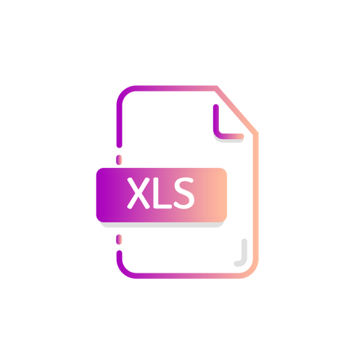 Extenstion, file, format, xls icon