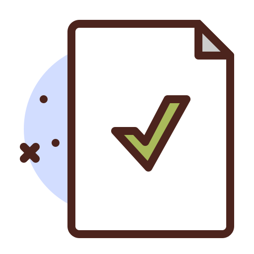 Positive, file, status icon