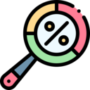 business and finance,magnifying glass,loupe,percentage,ratio