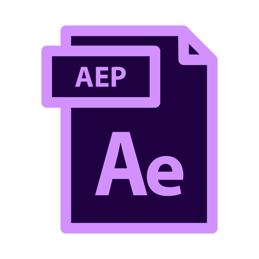 Aep, after, effects, file, type icon