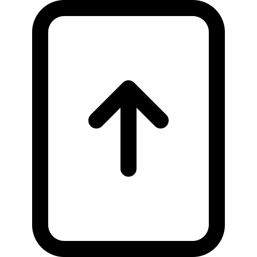 File, arrow, up icon