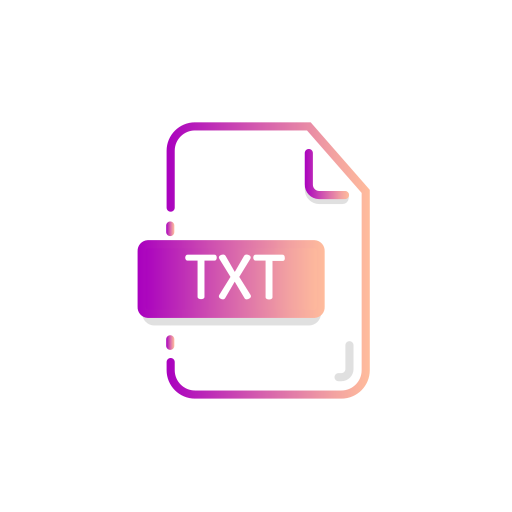 Extenstion, file, format, txt icon