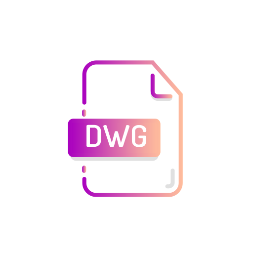 Dwg, extenstion, file, format icon