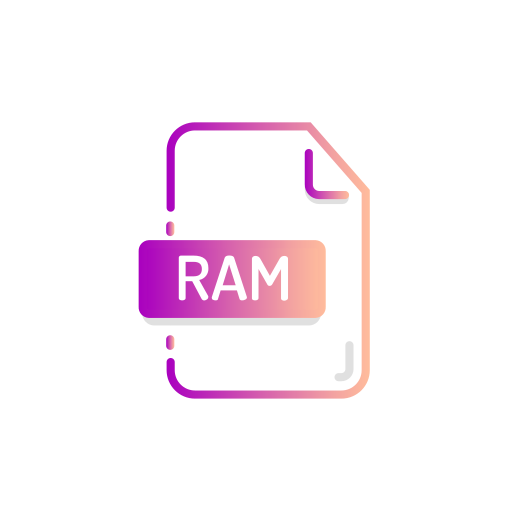 Extenstion, file, format, ram icon