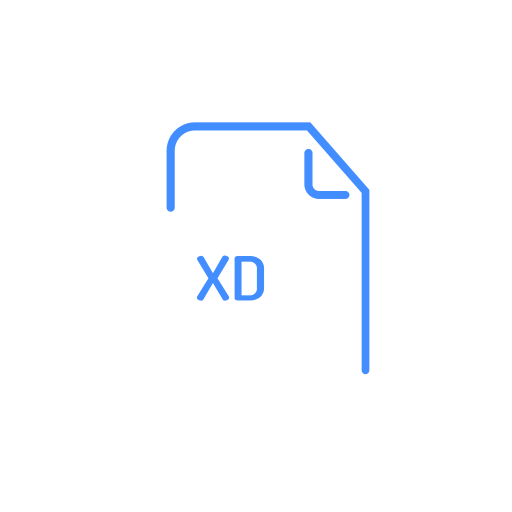 File, extenstion, xd icon