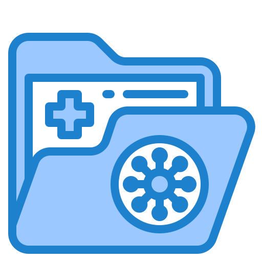 Coronavirus, covid19, file, folder, virus icon