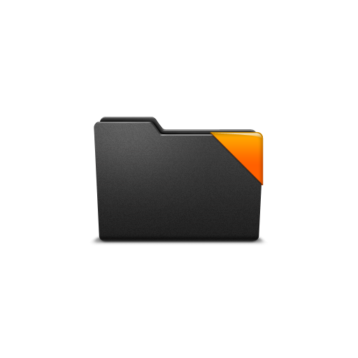 Corner, orange, ribbon icon