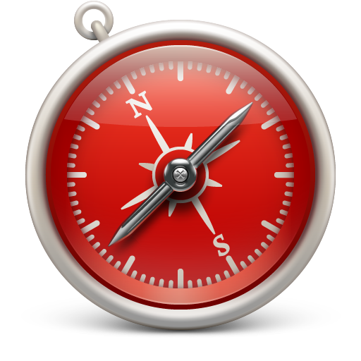 Safari, red, soda icon