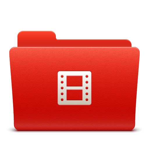 Video, folder, new, red, soda icon