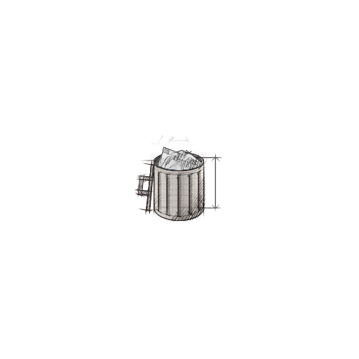 Trash, full, garbage, recycle bin icon