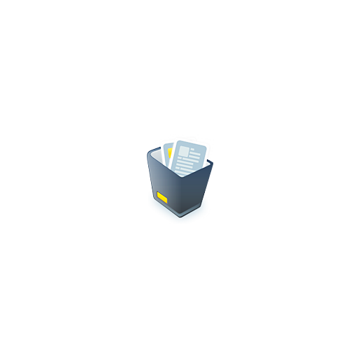 Full, garbage, recycle bin icon