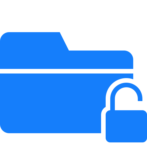 Folder, unlocked icon
