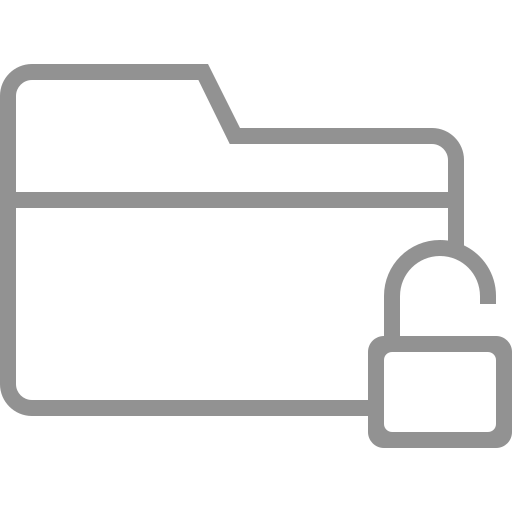 Unlocked, folder icon