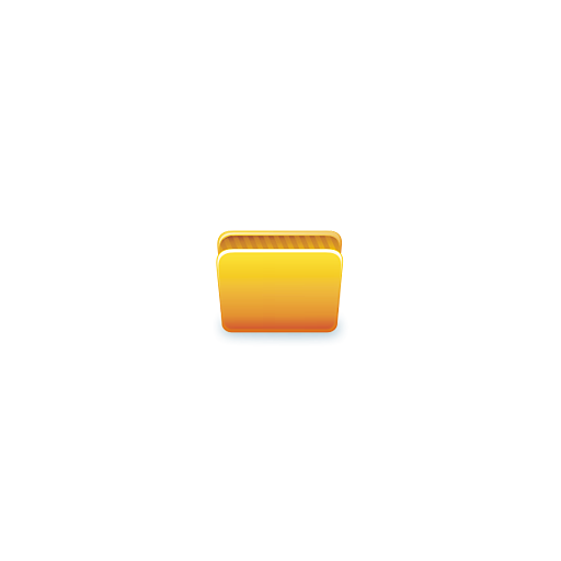 Open, folder, orange icon