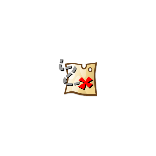 Buried, trail, map, geocaching icon