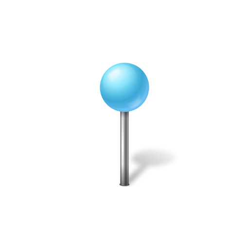 Azure, ball, mapmarker icon