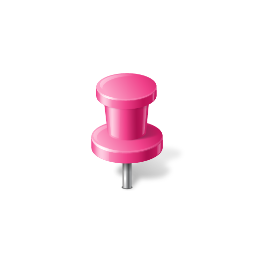 Mapmarker, pink, pushpin icon