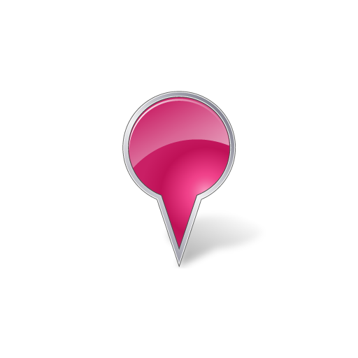 Bubble, mapmarker, pink icon