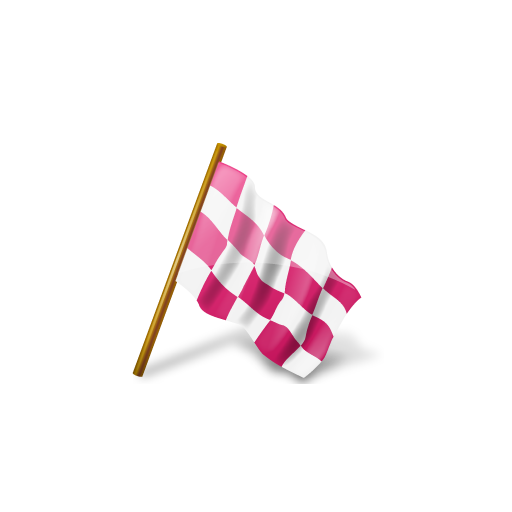Chequeredflag, mapmarker, pink, right icon