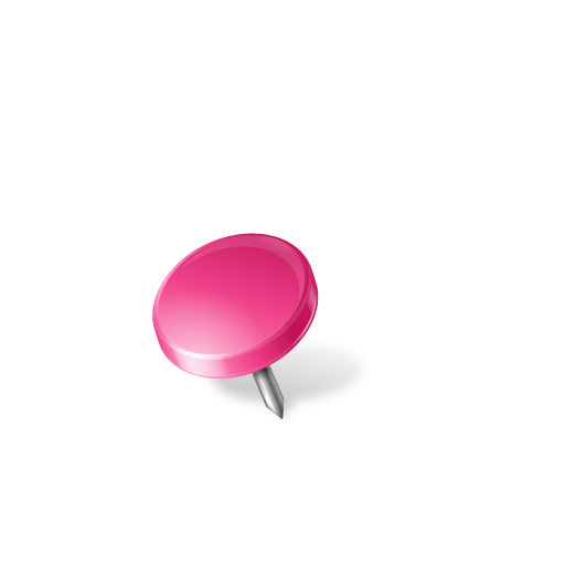 Drawingpin, left, mapmarker, pink icon