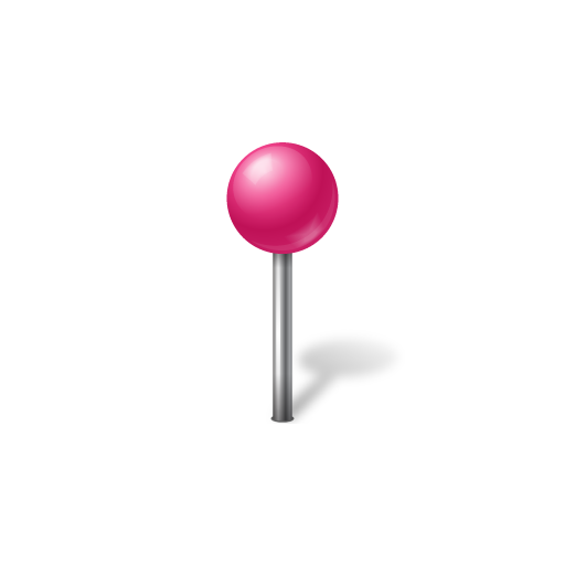 Ball, mapmarker, pink icon