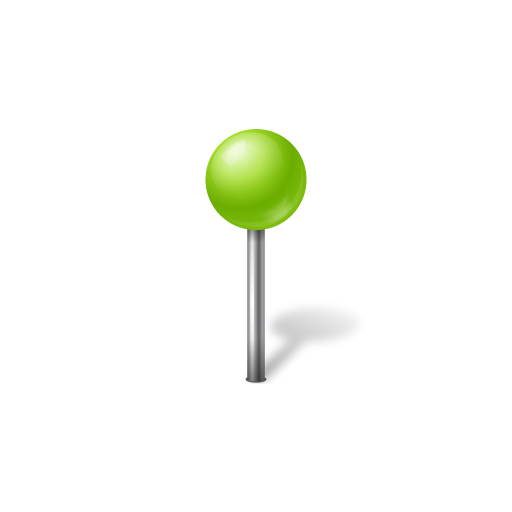 Ball, chartreuse, mapmarker icon