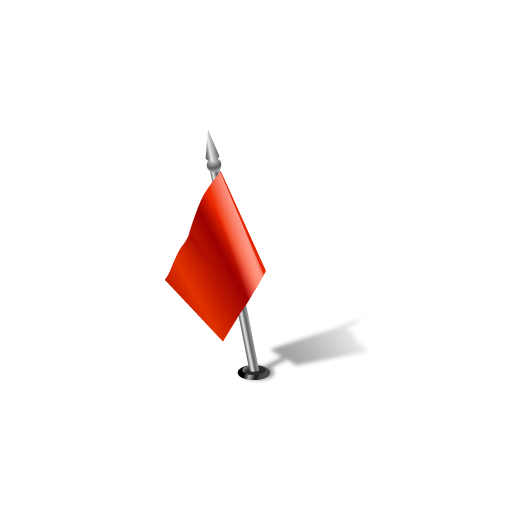Flag, flag2leftred, pinpoint icon