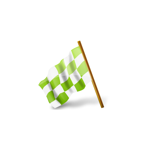 Chartreuse, chequeredflag, left, mapmarker icon