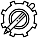 gear,plan,pencil,edit tools,writing tool,sketch