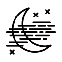 weather,stars,moon,night,clouds,fog